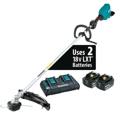 Makita XRU17PT, kit: Makita XRU17PT 36V (18V X2) LXT Brushless String Trimmer Kit (5.0Ah)