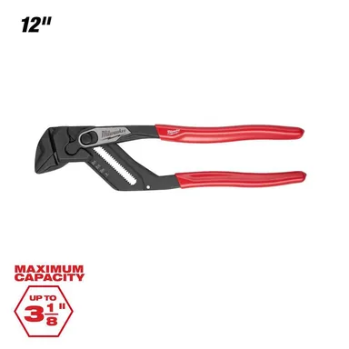 Milwaukee 48-22-6912, unpowered: 12 in. Straight Jaw Pliers Wrench (photograph from the Home Depot listing)