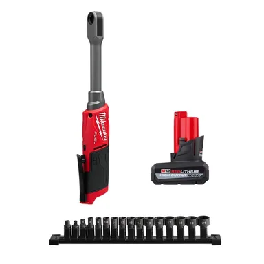 Milwaukee 3050-20-48-11-2450, bundle: M12 FUEL INSIDER 12V Lithium-Ion 1/4 in.-3/8 in. Brushless Cordless Ratchet Extended Reach Box Ratchet w 5. 0Ah Battery