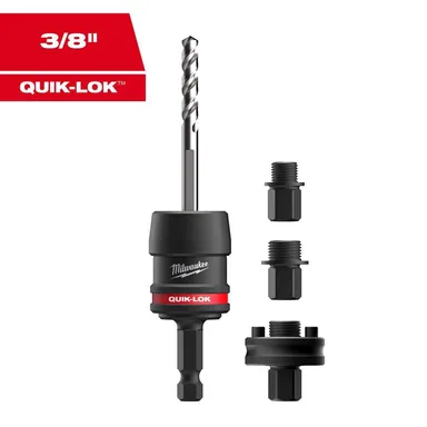 Milwaukee 49-56-7545, accessory: 3/8 in. Shank QUIK-LOK Hole Saw Arbor Set w/ Three Adapters