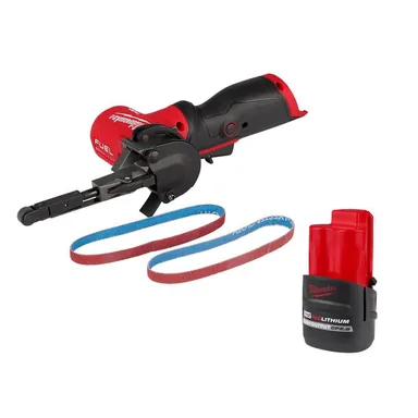 Milwaukee 2483-20-48-11-2425, bundle: M12 FUEL 12V Lithium-Ion Brushless Cordless 3/8 in. x 13 in. Bandfile with M12 2.5 Ah Battery