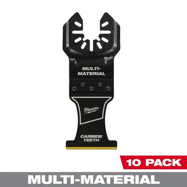 Milwaukee 49-25-1529, accessory: 1-3/8 in. Carbide Universal Fit Extreme Wood and Metal Cutting Multi-Tool Oscillating Blade (10-Pack)