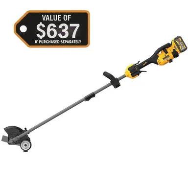 DeWalt DCED472X1, kit: FLEXVOLT 60V MAX 7.5 in. Cordless Battery Powered Attachment Capable Edger Kit with (1) FLEXVOLT 3 Ah Battery & Charger