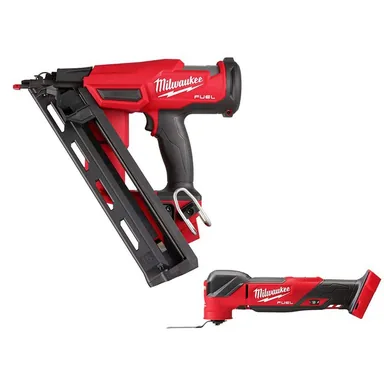 Milwaukee 2839-20-2836-20, bundle: M18 FUEL 18-Volt Lithium-Ion Brushless Cordless Gen II 15-Gauge Angled Nailer with FUEL Brushless Multi-Tool