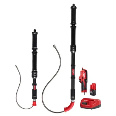 Milwaukee 3577-21, kit: M12 Trap Snake 12V Lithium-Ion Cordless 4 ft. Urinal and 6 ft. Toilet Auger Combo Kit (photograph from the Home Depot listing)