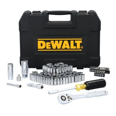 DeWalt DWMT45424, accessory: 1/4 in. and 3/8 in. Drive SAE and Metric Mechanics Tool Set (84-Piece) with Carrier Included