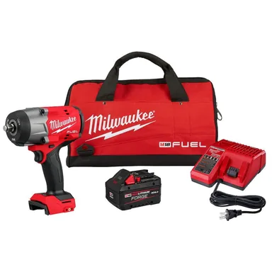 Milwaukee 2967-21F, kit: M18 FUEL 18V Lithium-Ion Brushless Cordless 1/2 in. High Torque Impact Wrench w/Friction Ring FORGE Kit