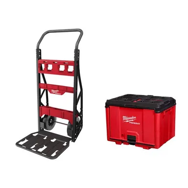 Milwaukee 48-22-8415-48-22-8445, bundle: PACKOUT 20 in. 2-Wheel Utility Cart with PACKOUT Cabinet