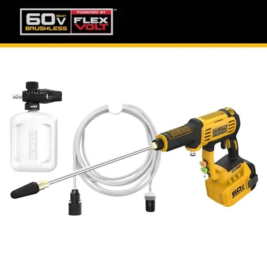 DeWalt DCPW1000B, bare tool: FLEXVOLT 60V MAX 1000 PSI 1.0 GPM Cold Water Cordless Battery Power Cleaner (Tool Only) (photograph from the Home Depot listing)