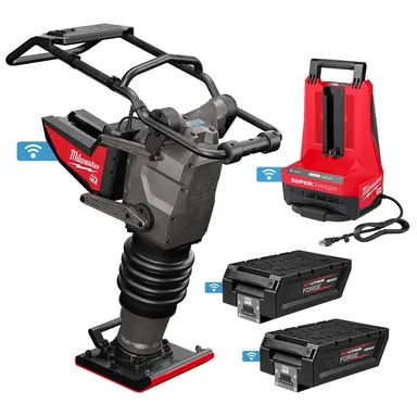 Milwaukee MXF270-2HD, kit: MX FUEL 70 KG Rammer Kit with (2) MX FUEL FORGE HD12.0 Batteries and (1) MX FUEL Super Charger