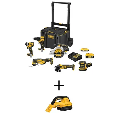 DeWalt DCKTS681D1P1W7B, unclassified: 20-Volt MAX ToughSystem Lithium-Ion 6-Tool Cordless Combo Kit with Cordless 1/2 Gal. Wet/Dry Portable Vacuum