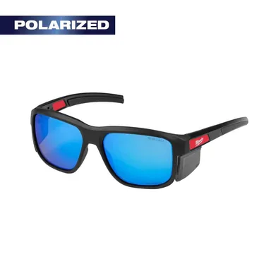 Milwaukee 48-73-2511, accessory: Polarized Full Frame Safety Glasses with Removable Side Shields-Blue Mirrored Dual Coat Lenses