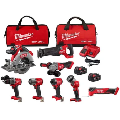 Milwaukee 3697-27-2836-20, bundle: M18 FUEL 18-Volt Lithium-Ion Brushless Cordless Combo Kit (7-Tool) w/M18 FUEL Multi Tool
