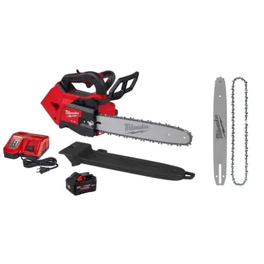 Milwaukee 2826-21T-49-16-2820, bundle: M18 FUEL 14 in. Battery Top Handle Chainsaw Kit w/ 8.0 Ah Battery & Rapid Charger, 14 in. Chainsaw Bar & Chain Combo