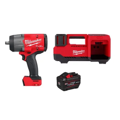 Milwaukee 2967-20-2848-20-48-11-1813, bundle: M18 FUEL 18V Lithium-Ion Brushless Cordless 1/2 in. Impact Wrench with M18 Inflator & 12.0 Ah FORGE Battery