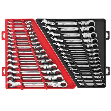 Milwaukee 48-22-9413-48-22-9513, bundle: 144-Position Flex-Head Ratcheting Combination Wrench Set SAE and METRIC (30-Piece)