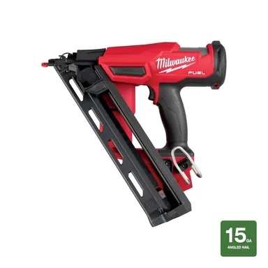 Milwaukee 2839-20, bare tool: M18 FUEL 18-Volt Lithium-Ion Brushless Cordless Gen II 15-Gauge Angled Finish Nailer (Tool-Only)