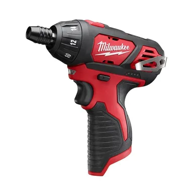 Milwaukee 2401-20, bare tool: M12 12V Lithium-Ion Cordless 1/4 in. Hex Screwdriver (Tool-Only) (photograph from the Home Depot listing)