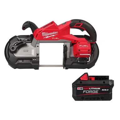 Milwaukee 2929-20-48-11-1881, bundle: M18 FUEL 18V Lith-Ion Brushless Cordless Deep Cut Band Saw w/ FORGE XC 8.0 Ah Battery