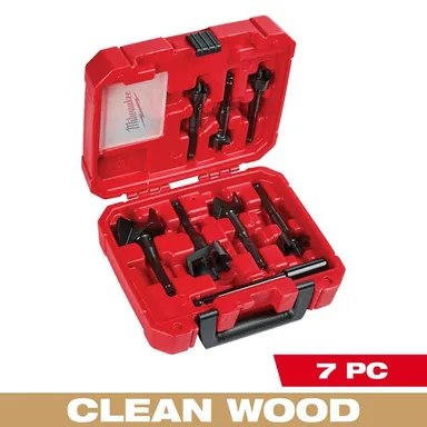 Milwaukee 49-22-0130, accessory: Selfeed High-Speed Steel Wood Boring Bit Set (7-Piece)