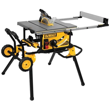 DeWalt DWE7491RS, standalone tool: 15 Amp Corded 10 in. Job Site Table Saw with Rolling Stand (photograph from the Home Depot listing)