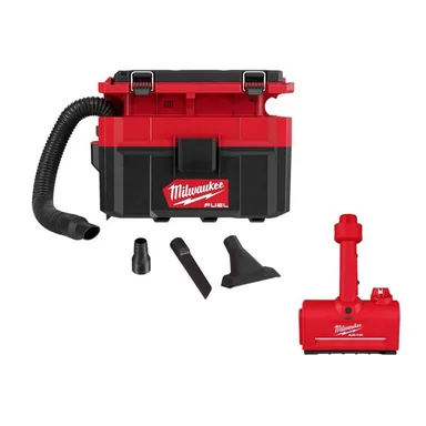 Milwaukee 0970-20-0980-20, bundle: M18 FUEL PACKOUT 18-Volt Lithium-Ion Cordless 2.5 Gal. Wet/Dry Vacuum and M12 AIR-TIP Utility Nozzle Attachment