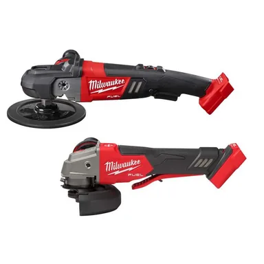 Milwaukee 2738-20-2888-20, bundle: M18 FUEL 18V Lith-Ion Brushless Cordless 7 in. Variable Speed Polisher w/ 4-1/2 in. /5 in. Grinder w/ Variable Speed