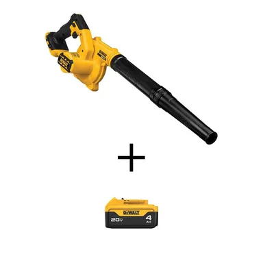 DeWalt DCE100BW204, bundle: 20V MAX Cordless Compact Jobsite Blower 135 MPH 100 CFM and (1) 20V MAX Premium Lithium-Ion 4.0Ah Battery