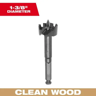 Milwaukee 48-25-1372, accessory: 1-3/8 in. High-Speed Steel Self-Feed Bit