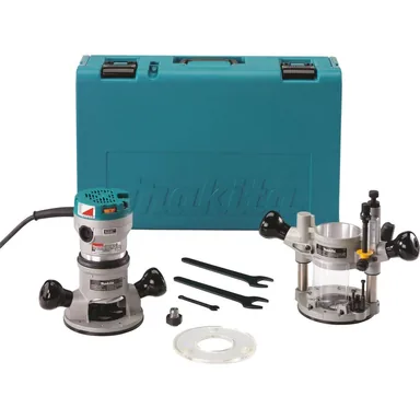 Makita RF1101KIT2, standalone tool: Makita RF1101KIT2 Corded 2-1/4 HP* Router Kit, with Plunge Base