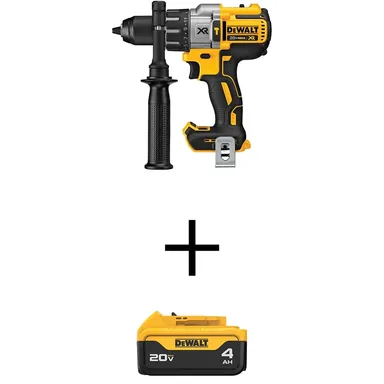 DeWalt DCD996BW204, bundle: 20V MAX Lithium-Ion Cordless Premium Brushless 1/2 in. Hammer Drill and 20V MAX Premium Lithium-Ion 4.0Ah Battery