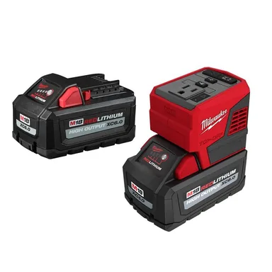 Milwaukee 2846-20-48-11-1862, bundle: M18 18-Volt Lithium-Ion 175-Watt Powered Compact Inverter for M18 Batteries with (2) M18 HIGH OUTPUT 6.0 Ah Batteries