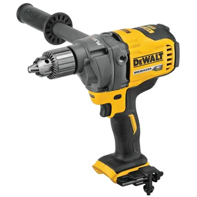 DeWalt DCD130B, bare tool: FLEXVOLT 60V MAX Cordless Brushless 1/2 in. Concrete Mud Mixer/Drill with E-Clutch (Tool Only) (photograph from the Home Depot listing)