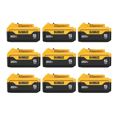 DeWalt DCB205-9, accessory: 20V MAX Lithium-Ion 5.0Ah Battery (9 -Pack)