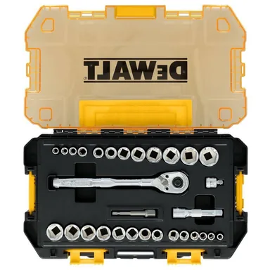 DeWalt DWMT45412, accessory: TOUGHSERIES 30-Piece Mechanics Tool Set for 3/8 in. Drive with TOUGH BOX Hard Shell Carrier