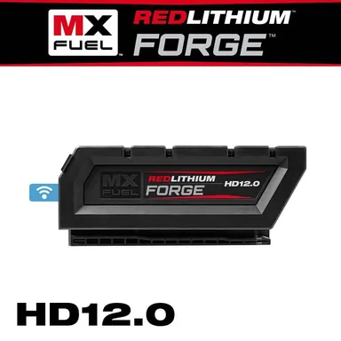Milwaukee MXFHD812, accessory: MX FUEL REDLITHIUM FORGE HD12.0 Battery Pack (photograph from the Home Depot listing)