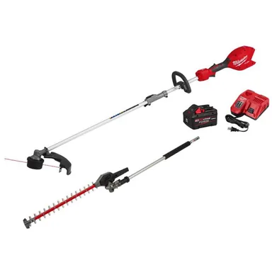 Milwaukee 3016-21ST-49-16-2719, bundle: M18 FUEL 18V 16 in. Brushless Cordless QUIK-LOK String Trimmer 8.0 Ah FORGE Kit w/ Articulating Hedge Trimmer Attachment