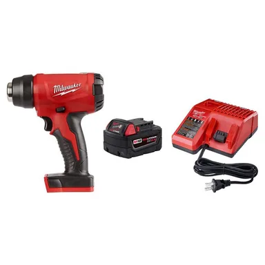 Milwaukee 2688-20-48-59-1850, bundle: M18 18V Lith-Ion Cordless Compact Heat Gun w/ (1) 5. 0Ah Battery and Charger