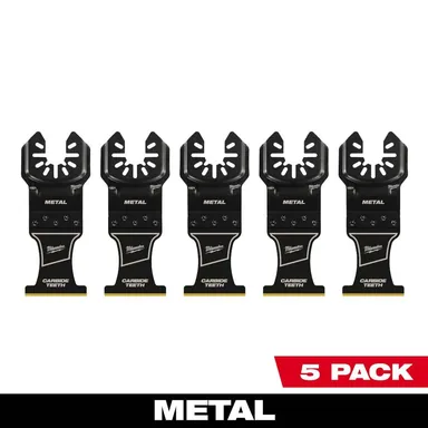 Milwaukee 49-25-1506, accessory: 1-3/8 in. Carbide Universal Fit Extreme Metal Cutting Multi-Tool Oscillating Blade (5-Pack) (photograph from the Home Depot listing)