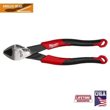 Milwaukee MT558A, unclassified: 8 in. Angled Head Diagonal Cutting Pliers with Comfort Grip