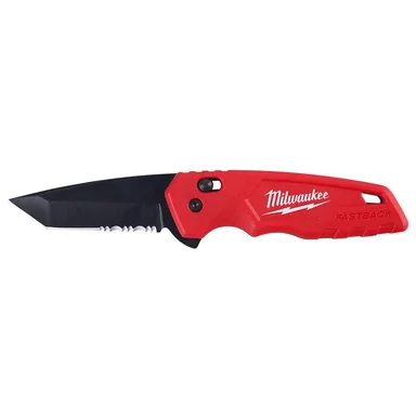 Milwaukee 48-22-1530, unpowered: FASTBACK Stainless Steel Spring Assisted Folding Knife with 2.95 in. Blade