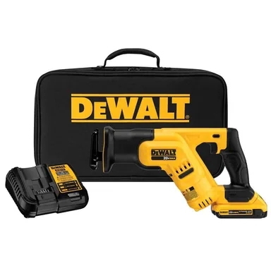 DeWalt DCS387D1, kit: 20-Volt MAX Lithium-Ion Cordless Compact Reciprocating Saw with (1) 20-Volt Battery 2.0 Ah and Charger