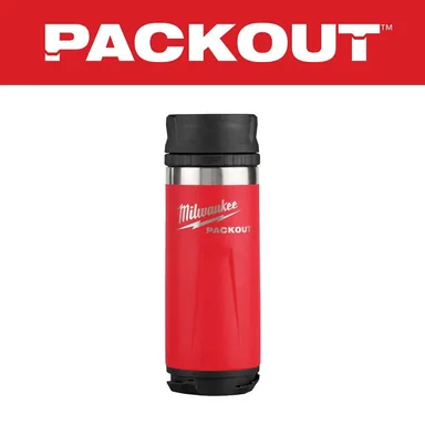 Milwaukee 48-22-8395R, accessory: PACKOUT Red 18 Oz. Insulated Bottle with Sip Lid