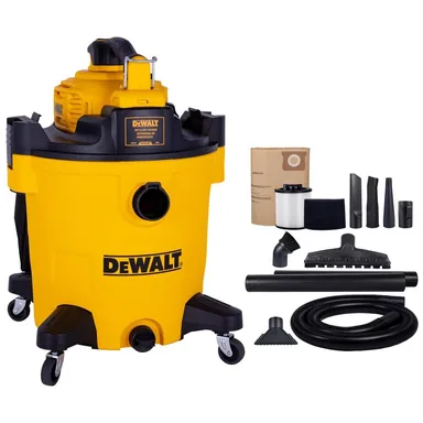 DeWalt DXV212P, standalone tool: 12 Gallon 5.5 Peak HP Wet/Dry Vac with Detachable Blower, Filters and Accessories