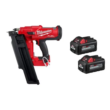 Milwaukee 2744-20-48-11-1862, bundle: M18 FUEL 3-1/2 in. 18-Volt 21-Degree Lithium-Ion Brushless Cordless Framing Nailer w/2-Pack of 6.0ah Batteries