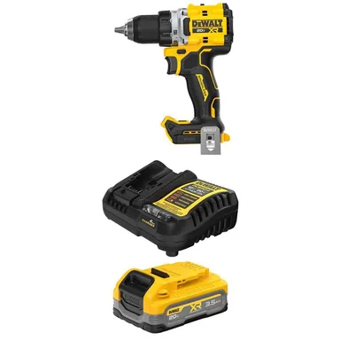 DeWalt DCD801BWCBP320C, bundle: 20V MAX XR Lithium-Ion Brushless Cordless 1/2 in. Drill/Driver with 20V MAX XR POWERSTACK 3. 5Ah Battery and Charger