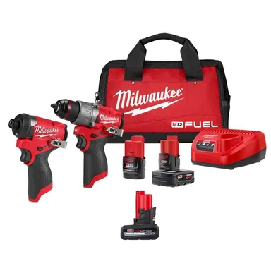 Milwaukee 3497-22-48-11-2450, bundle: M12 FUEL 12V Lithium-Ion Brushless Cordless Hammer Drill/Impact Driver Combo Kit 2-Tool w/High Output 5.0Ah Battery