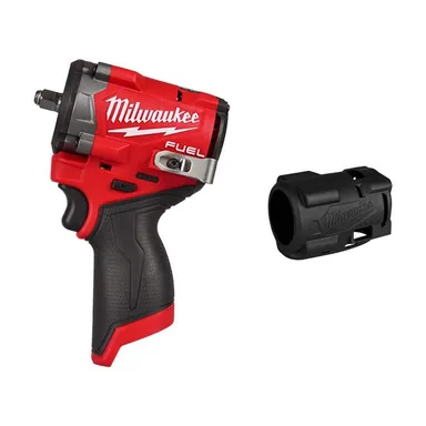 Milwaukee 2562-20-49-16-2562, bundle: M12 FUEL 12V Lithium-Ion Brushless Cordless Stubby 3/8 in. Impact Wrench with Protective Boot (Tool-Only)