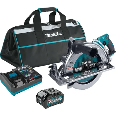 Makita GSR02M1, kit: Makita GSR02M1 40V max XGT Brushless Cordless Rear Handle 10-1/4" Circular Saw Kit, AWS Capable (4.0Ah)