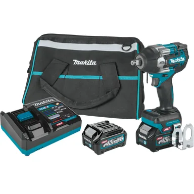 Makita GWT07D, kit: Makita GWT07D 40V max XGT Brushless Cordless 4-Speed Mid-Torque 1/2" Sq. Drive Impact Wrench Kit w/ Friction Ring Anvil (2.5Ah)